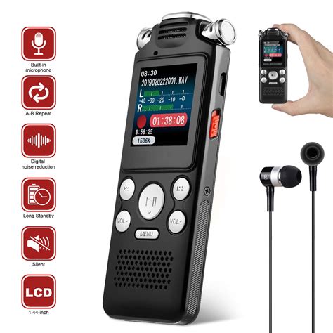 RONY 72GB Digital Voice Activated Recorder Portable Tape Recorder with Playback Audio Recording Device for Lectures Meetings. . Voice activated recorder walmart